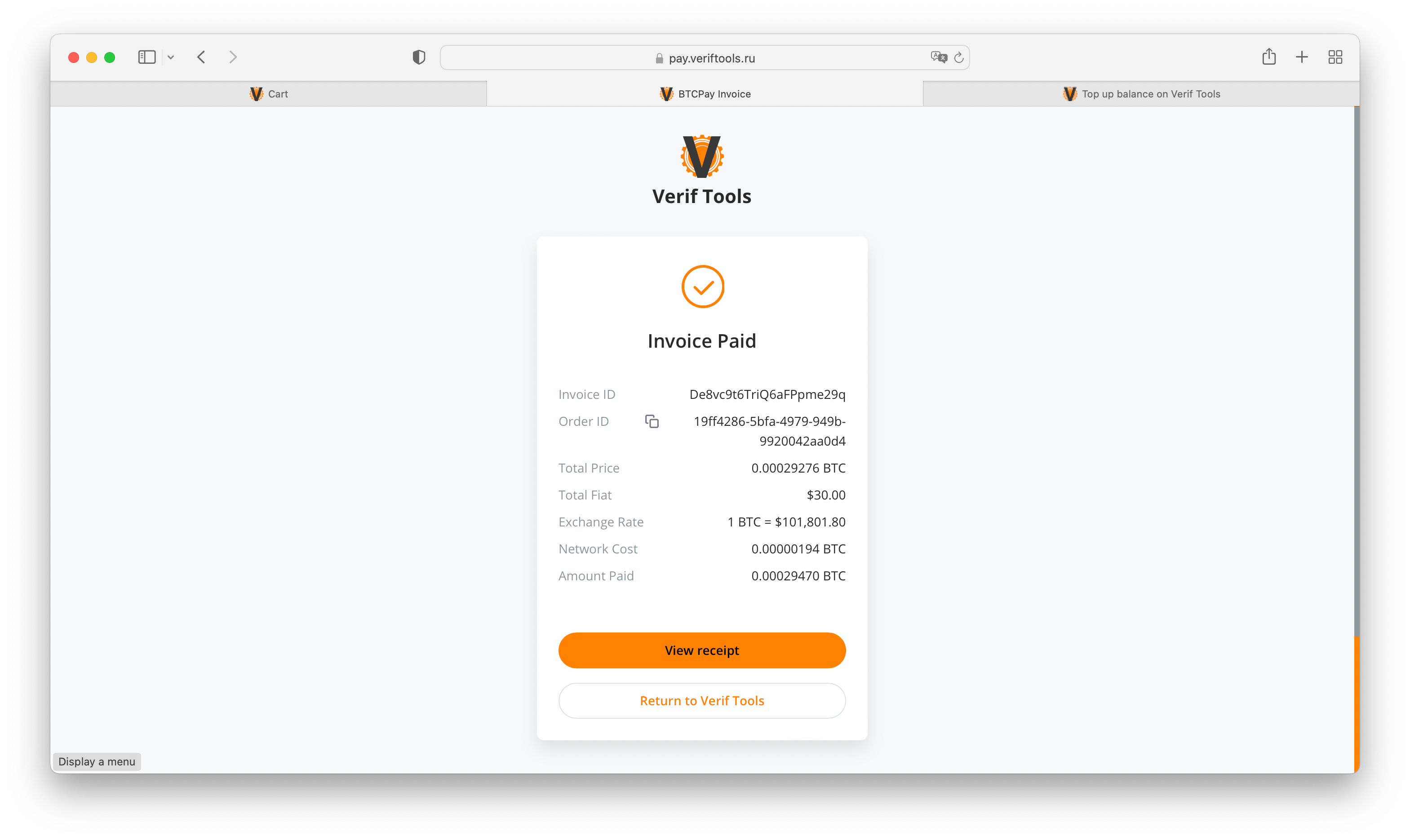 Payment method selection modal Payment method selection modal