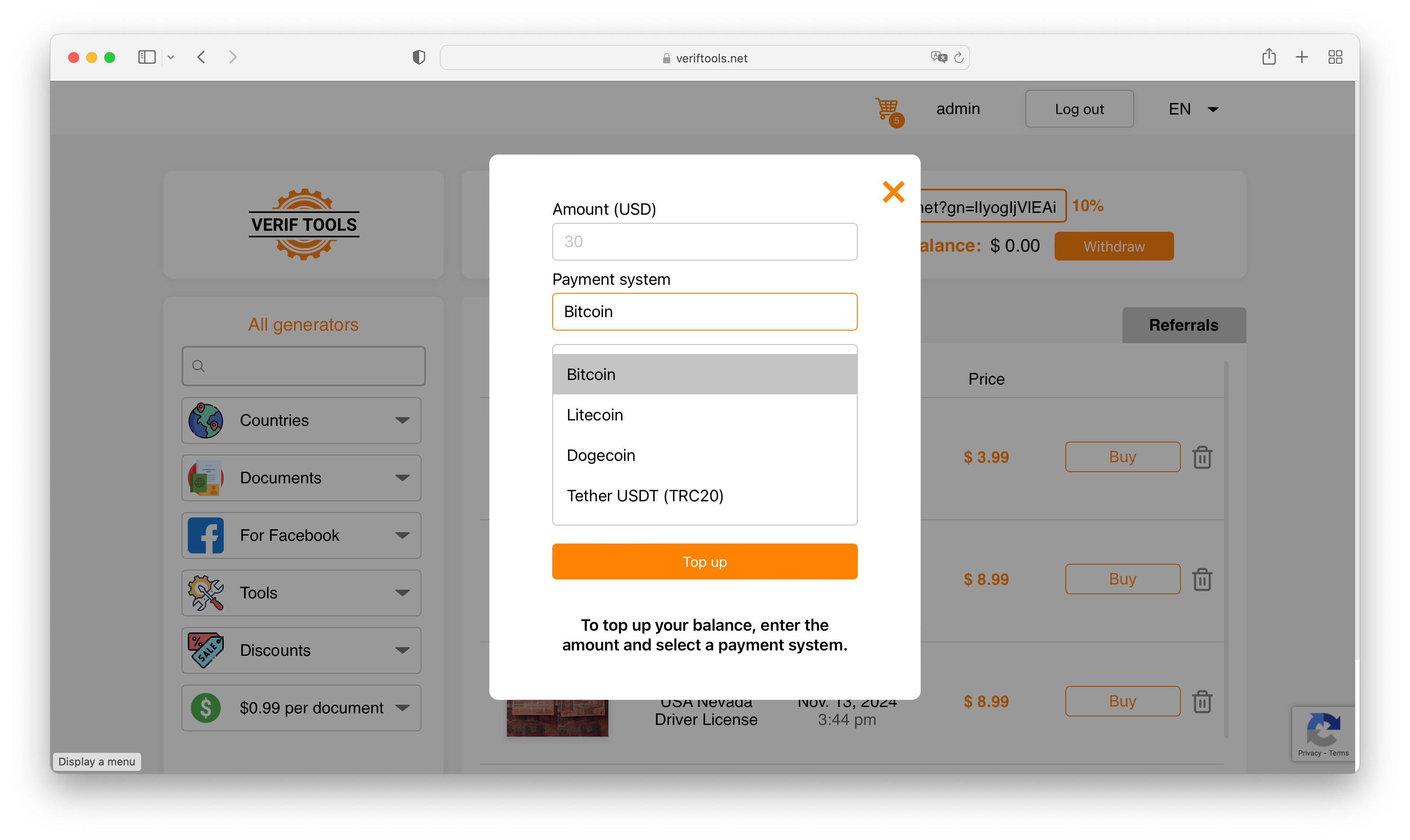 Updated balance in cart Updated balance in cart
