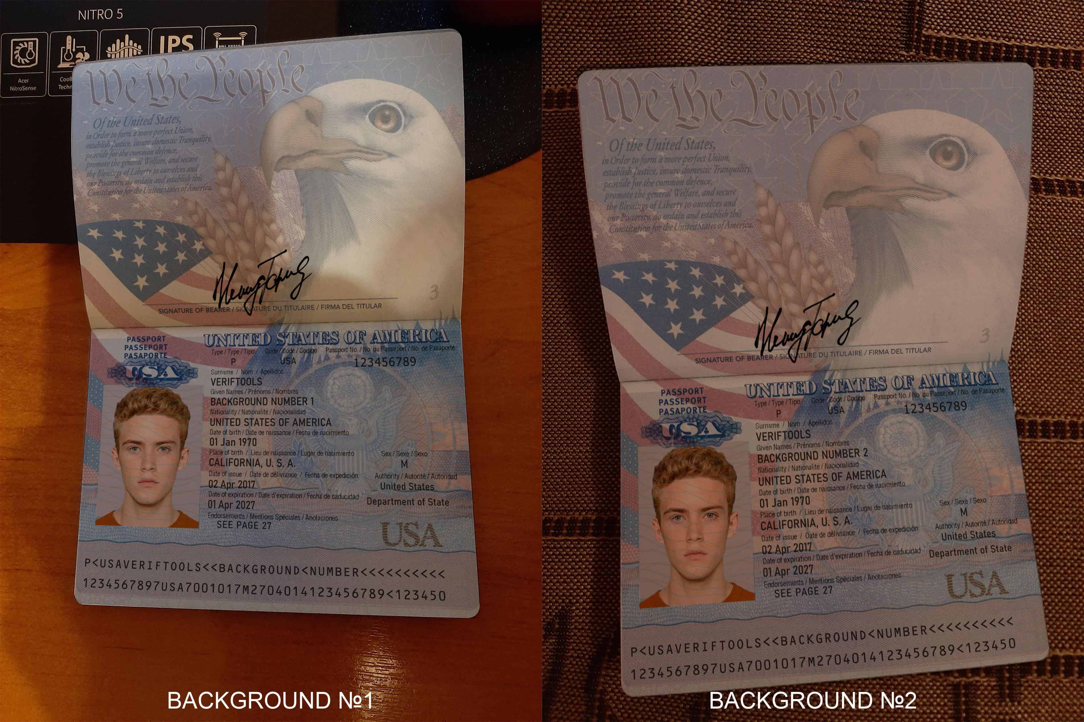 Passport backgrounds 1 and 2 Passport backgrounds 1 and 2