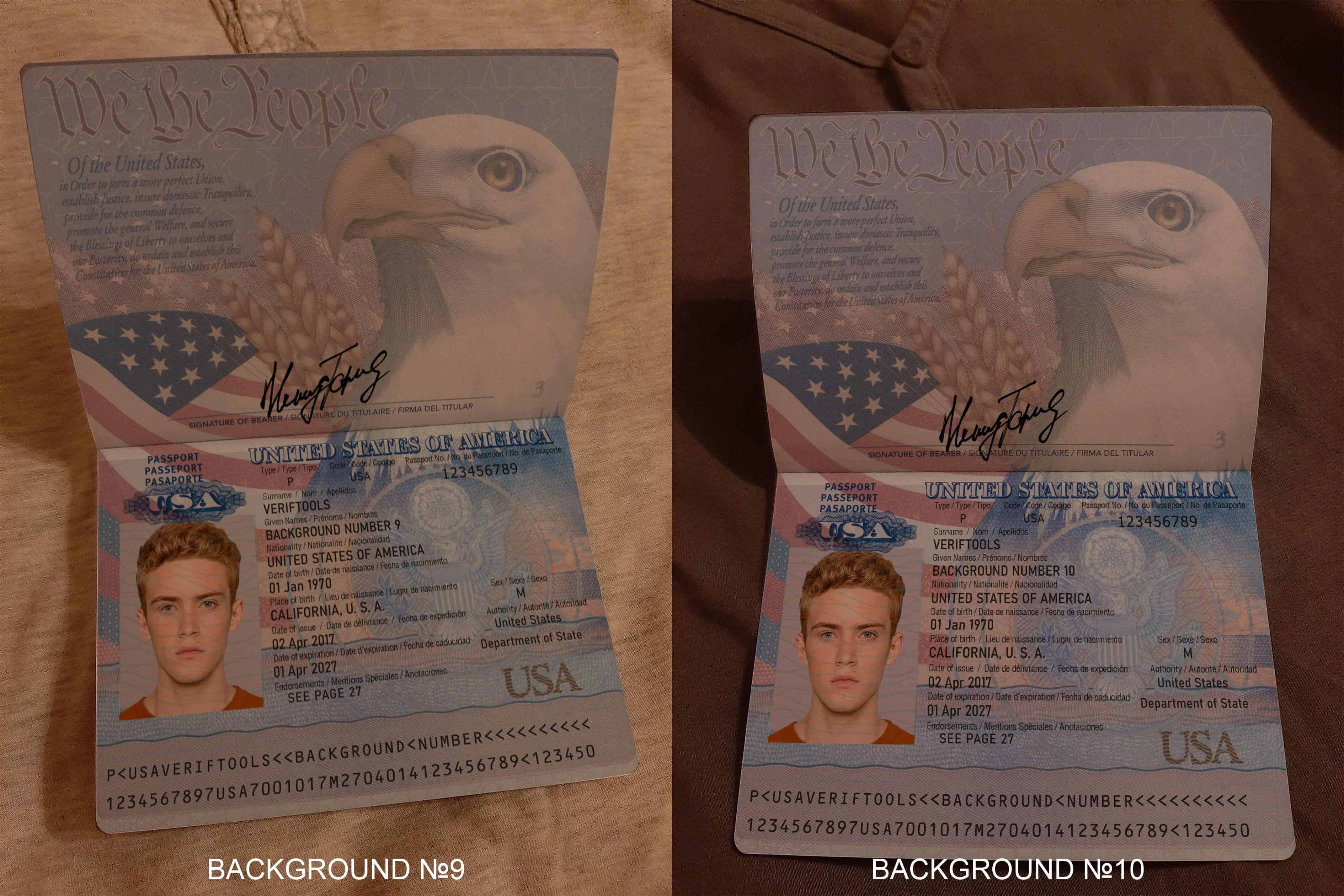 Passport backgrounds 9 and 10 Passport backgrounds 9 and 10