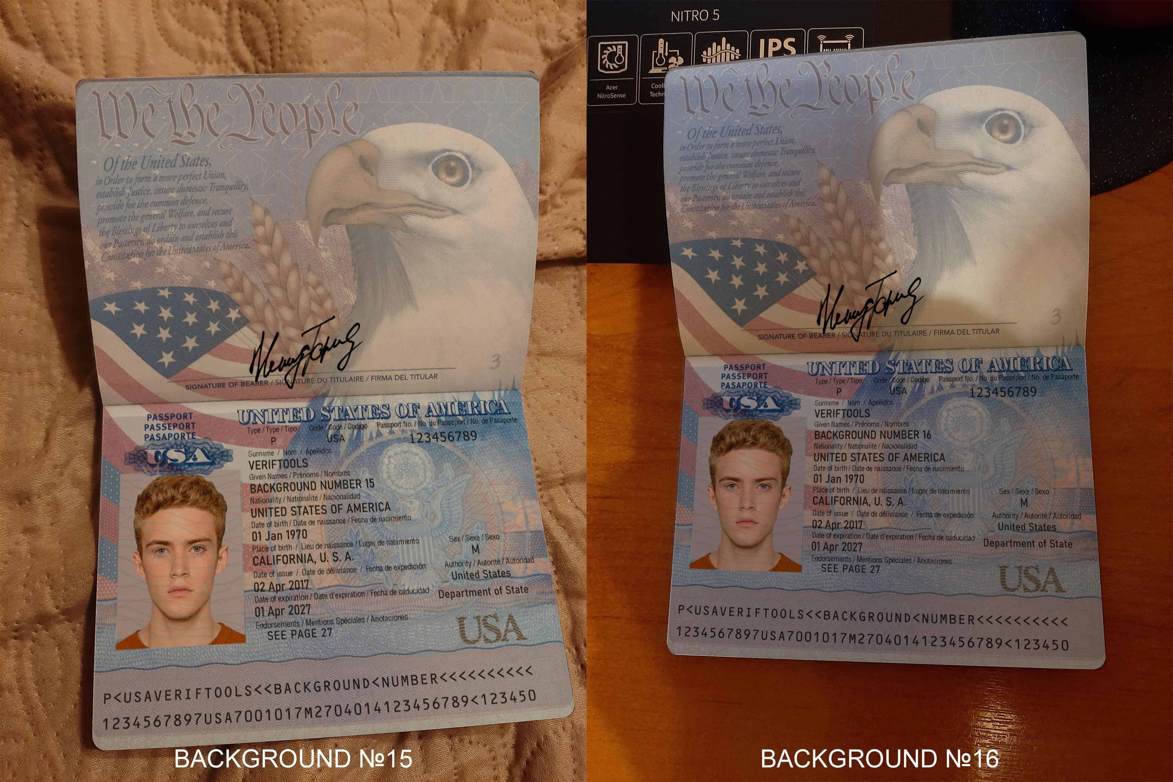 Passport backgrounds 15 and 16 Passport backgrounds 15 and 16